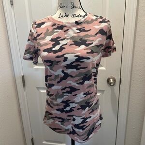 Pink Victoria’s Secret Camo Short Sleeve Tee